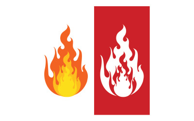 Feu flamme brûler vector design logo entreprise v15