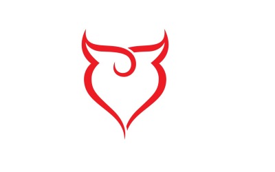 Liebesherz rotes Symbollogo oder Symbolvorlage v16