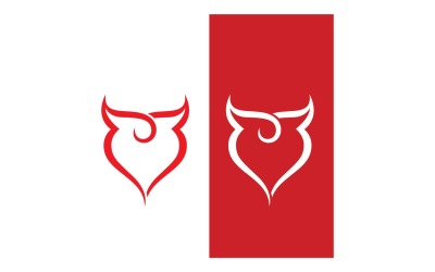 Logo simbolo cuore rosso amore o modello icona v5