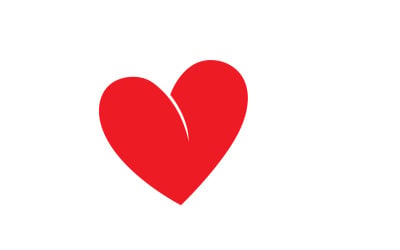 Logo simbolo cuore rosso amore o modello icona v9