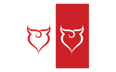 Love heart red symbol logo  or icon template v5