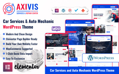 Axivis - Biltjänster och bilmekaniker WordPress-tema