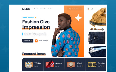 Hero-Bereich der Mode-Website