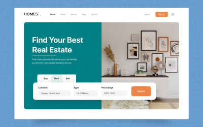 Immobilien Website Hero Abschnitt 02