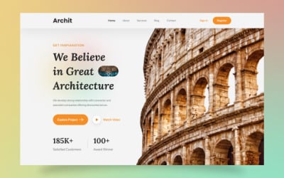 Sekce hrdinů webu architektury 01