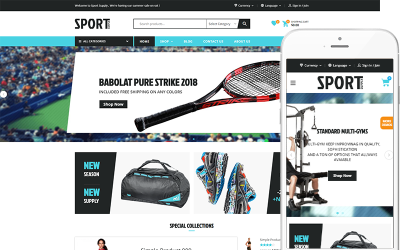 Sport - Tema per il tema WooCommerce del negozio di articoli sportivi