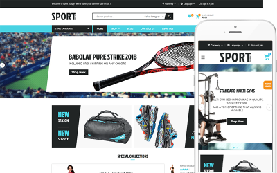 Sport - Tema per il tema WooCommerce del negozio di articoli sportivi