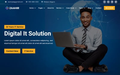 Zaahir - Modelo de Site de Serviços Empresariais de Tecnologia e Soluções de TI