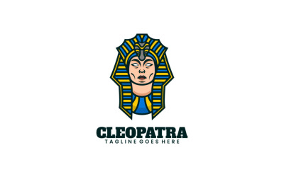 Cleopatra einfaches Maskottchen-Logo