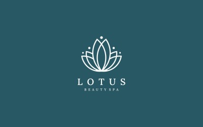 Lotus Line Art Logo šablona