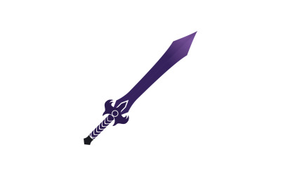 Oyun vektör tasarımı v8&amp;#39;de kılıç öğe koleksiyonu