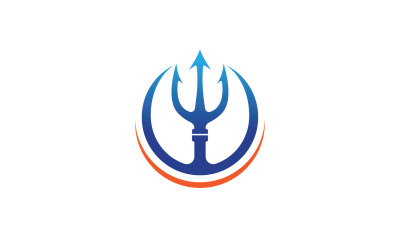 Sword and Magic trident trisula vector logo design element v3
