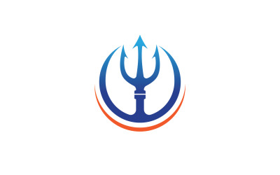 Sword and Magic trident trisula vector logo design element v3