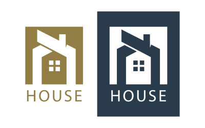 Accueil maison propriété location et vente logo vecteur v11