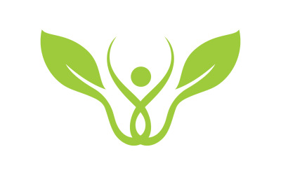 Eco leaf green tree tea leaf and nature leaf logo v10