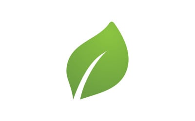 Eco leaf green tree tea leaf and nature leaf logo v12