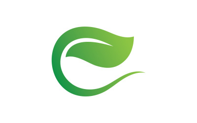 Eco leaf green tree tea leaf and nature leaf logo v23