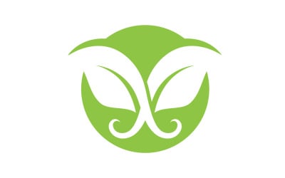 Eco leaf green tree tea leaf and nature leaf logo v24