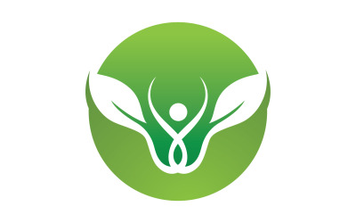 Eco leaf green tree tea leaf and nature leaf logo v26