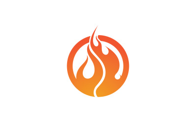 Feu Brûler flamme chaud logo vector element design v14