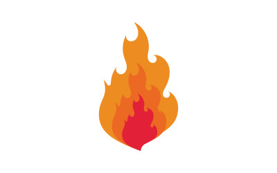 Feu Brûler flamme chaude logo vector element design v1