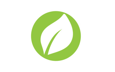 Hoja de té de árbol verde de hoja ecológica y logotipo de hoja de naturaleza v13