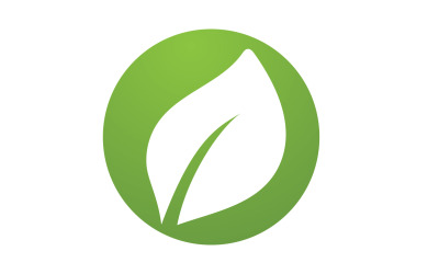 Hoja de té de árbol verde de hoja ecológica y logotipo de hoja de naturaleza v28