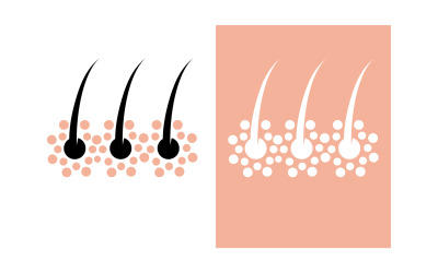 Logo per il trattamento della salute dei capelli e vettore di disegno del simbolo v13