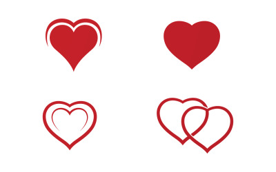 Amour coeur saint valentin logo icône vector design v1