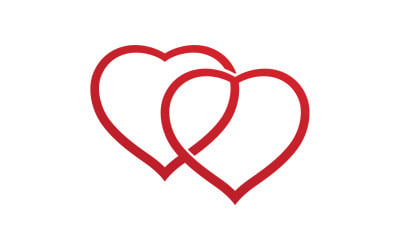 Amour coeur saint valentin logo icône vector design v30