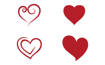 Amour coeur saint valentin logo icône vector design v35