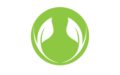 Eco leaf green tree tea leaf and nature leaf logo v36