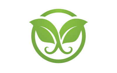 Eco leaf green tree tea leaf and nature leaf logo v39