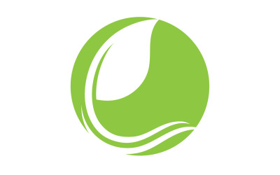 Eco leaf green tree tea leaf and nature leaf logo v41