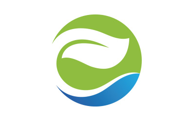 Eco leaf green tree tea leaf and nature leaf logo v43