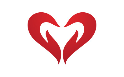 Liebes-Herz-Valentinsgruß-Logoikonen-Vektordesign v15