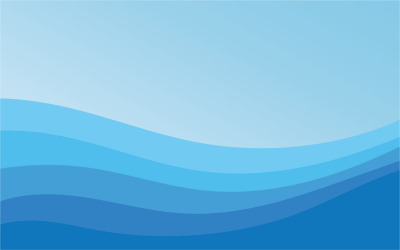 Blue wave water background design vector v10