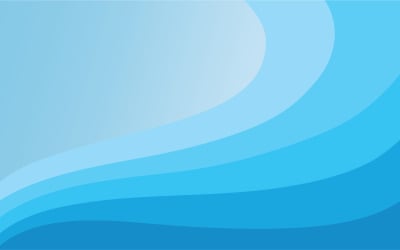 Blue wave water background design vector v14