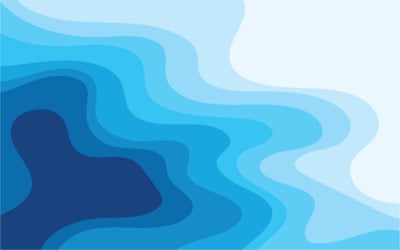 Blue wave water background design vector v24
