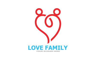 Family care logo love and symbol vector v9