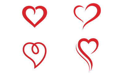 Love heart valentine logo icon vector design v38