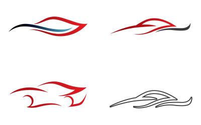Voitures sport ligne automobile logo vector design v21