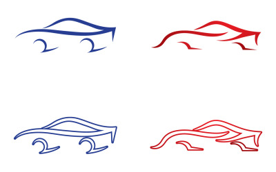 Voitures sport ligne automobile logo vector design v22