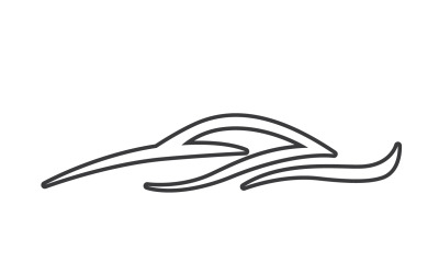 Voitures sport ligne automobile logo vector design v6