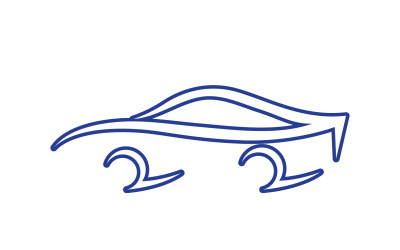 Voitures sport ligne automobile logo vector design v7
