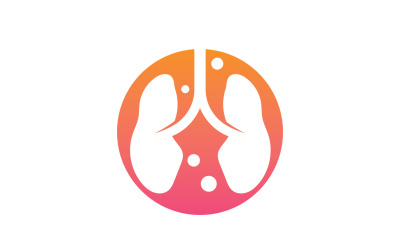 Logo dei polmoni della salute e vettore di simboli v23