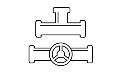 Pipe vector symbol icon element design v3