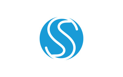 S harfi simgesi logo vektör tasarımı v18
