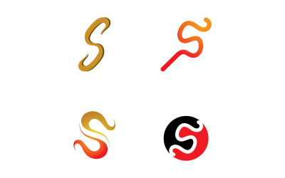 S harfi simgesi logo vektör tasarımı v23