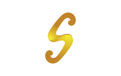 S lettre icône logo vector design v11